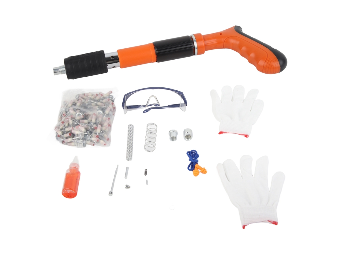 Pistola De Clavos Manual Mini De Acero Con 3 Silenciadores Reforzados Para Instalación De Fijaciones En Techo Herramienta Rapida