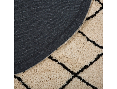 Alfombra beige/negro ⌀ 140 cm BELIANI Midyat