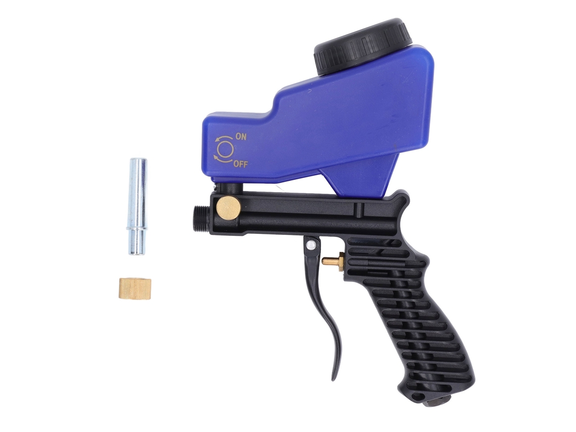 Kit De Ferramentas Da Pistola Sandblaster Arenado Para Pulverização E Limpeza Azul