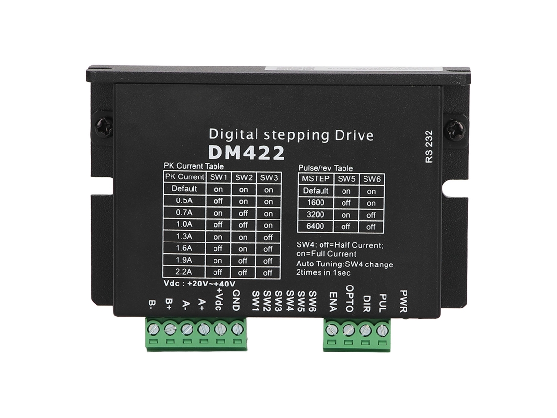 Controlador de motor paso a paso DM422, controlador digital bifásico, 2,2 A, 20-40 V CC.