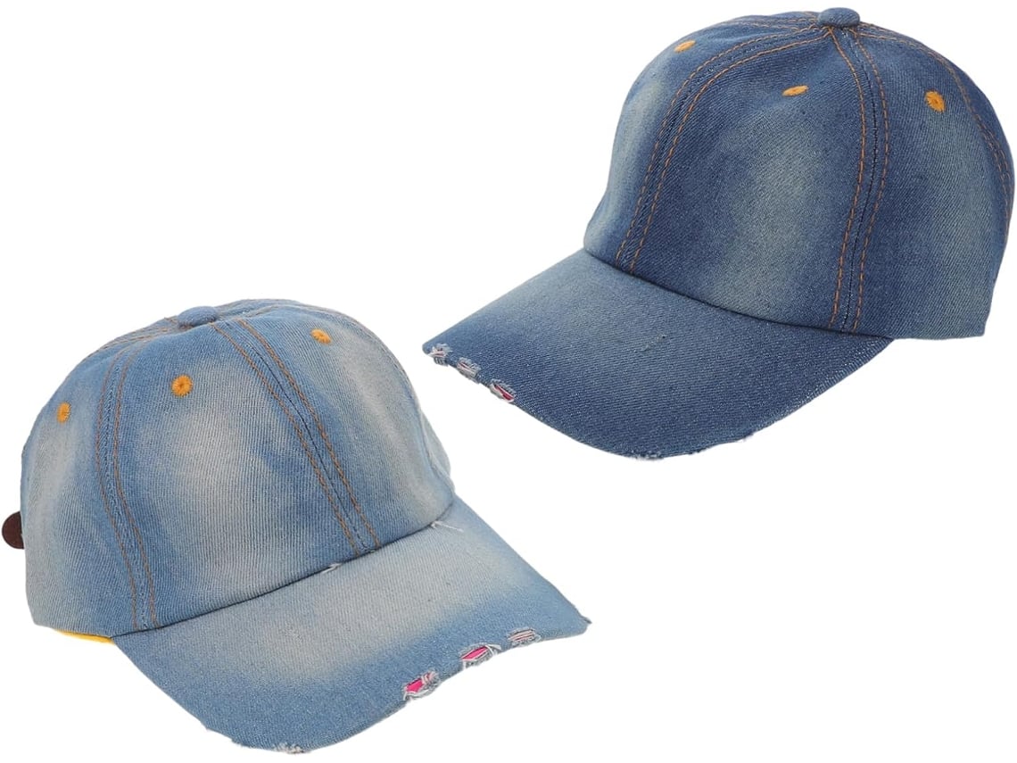 Gorra De Béisbol Unisex De Perfil Bajo De 2 Piezas, Lavada, Con Protección Uv Para Actividades