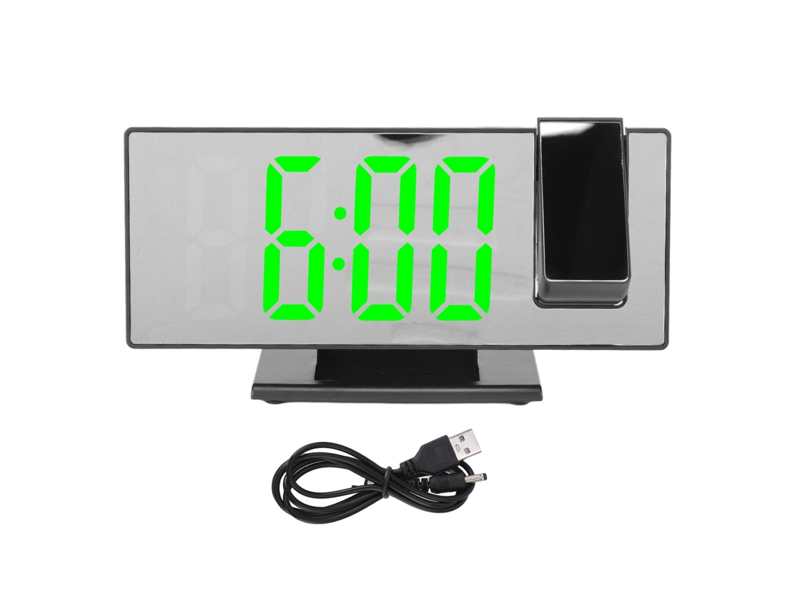 2026 Store-reloj Despertador Digital Con Proyección Pantalla Espejo Led Regulable Automáticamente Para Dormitorio