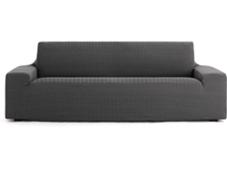 Funda de Sofá 3 Plazas EYSA Premium Jaz Tejido Multielástico (260 x 70 x 120 cm - Poliéster y Algodón - Gris Oscuro)