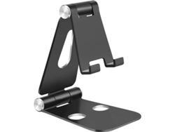 Soporte de mesa de aleación de aluminio negro para teléfono y tableta ZYBLSSBB