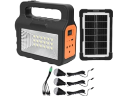 Generador Solar Portátil, Batería De Alta Capacidad De 6000 Mah, Estación De Energía Ligera Con Luces Led.