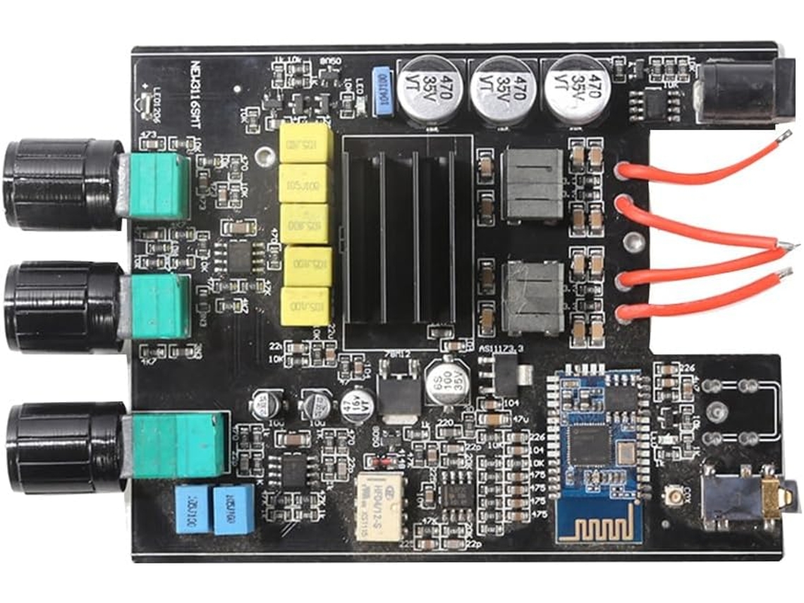 Placa Amplificadora De Audio Digital Bluetooth De Doble Canal Multifunción Tpa3116d2