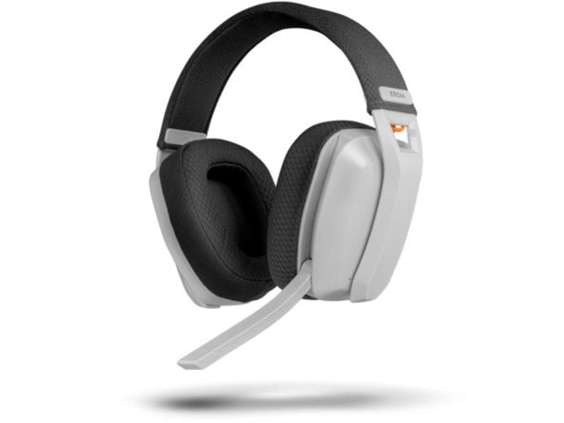 Auriculares Gaming Inalámbricos Kanji USB KROM Bluetooth (Blanco)