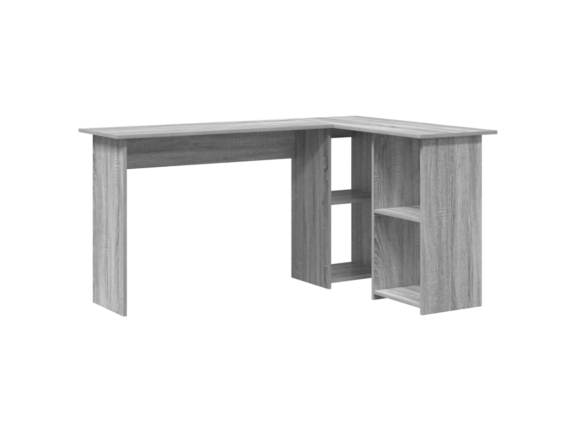 Maison Exclusive - Escritorio Gris Sonoma 142 X 102 X 73 Cm Madera De Ingeniería