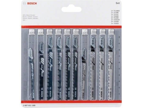 Conjunto de Láminas de Sierra de Calar BOSCH Vertical para Madera - 10 Un - Vástago T