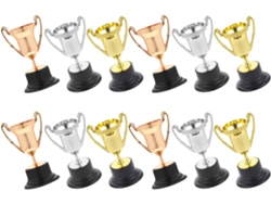 15 Mini Trofeos Para Niños Y Niñas, De Plástico, Oro, Plata Y Cobre: Premios Compactos Y Ligeros.