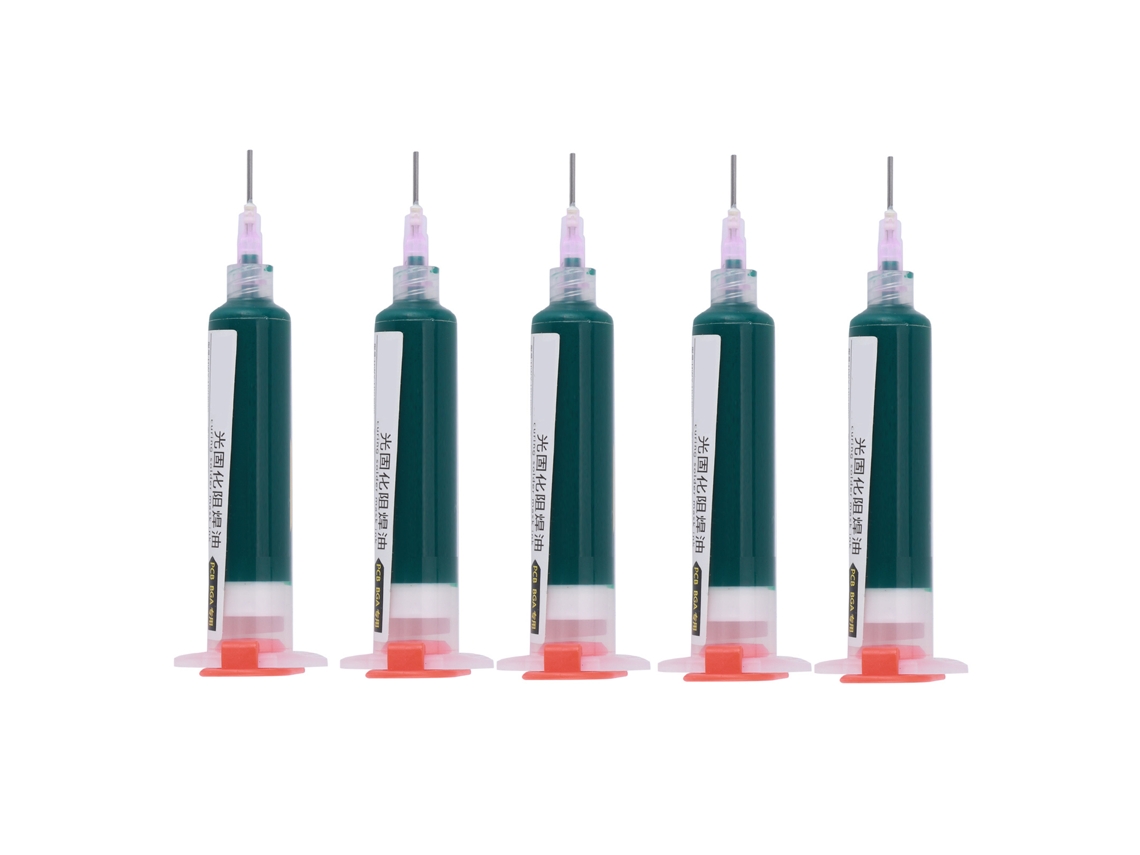 5 Unidades De Tinta Resistente A La Soldadura Curable Con Uv De 10 Cc Para Placas De Circuito Impreso (pcb) Color Verde.