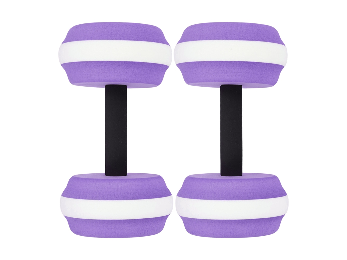 2 Mancuernas Flotantes De Eva Para Ejercicios Aeróbicos Acuáticos - Morado Y Blanco