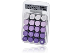 Calculadora de escritorio Eifson, pantalla LCD mecánica, botones grandes, 10 dígitos (morado)