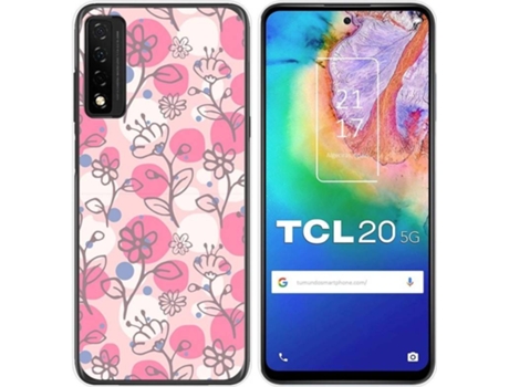 Carcasa TCL 20 5G TUMUNDOSMARTPHONE Dibujos Transparente Flores 07 Multicolor