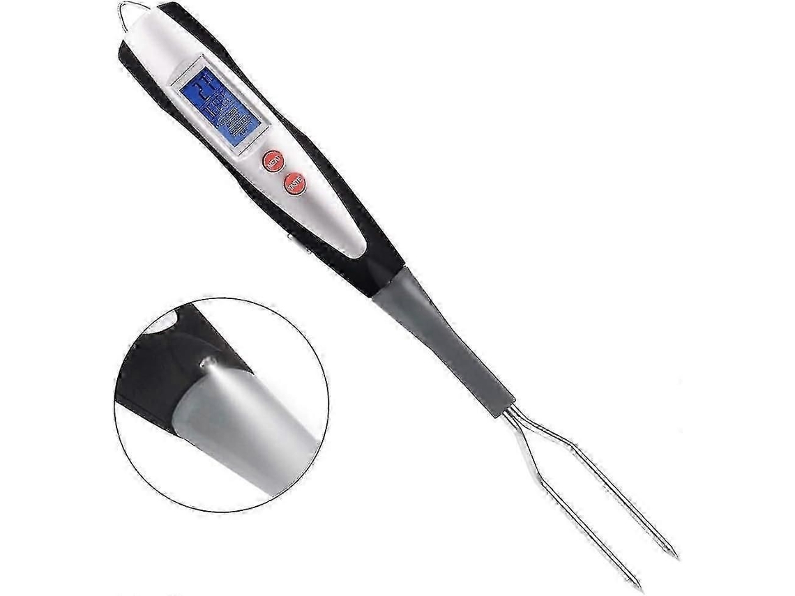 Tenedor termómetro para carne y barbacoa con pantalla digital, termómetro de cocina digital, tenedor de lectura instantánea de GOKOCO