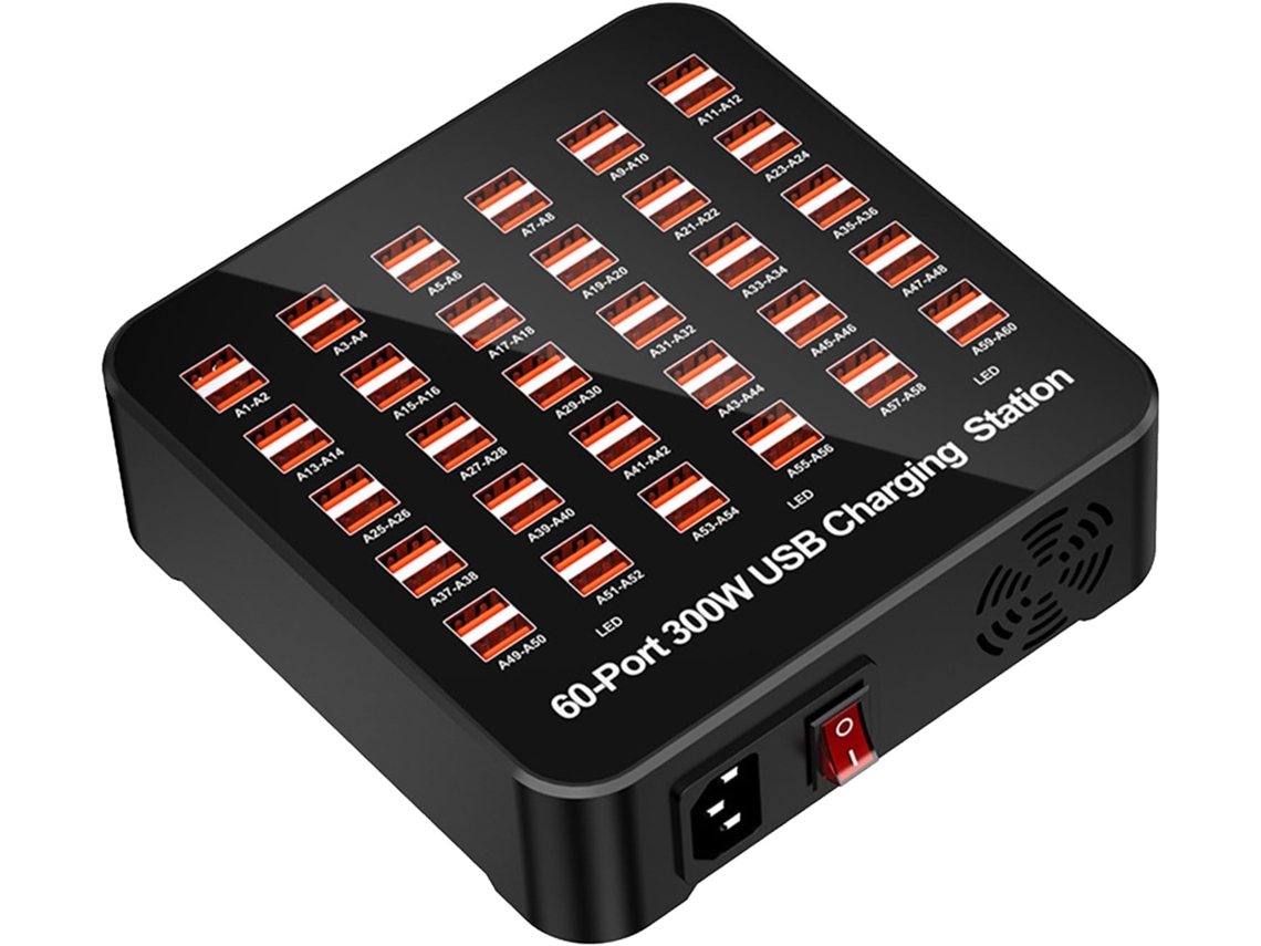 Estación De Carga Usb - Concentrador De Carga Multipuerto - Enchufe Inteligente Para Portátil, Smartphone