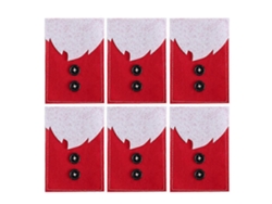 Bolsas para cubiertos navideñas rojas, 12 unidades. Nostalgia88