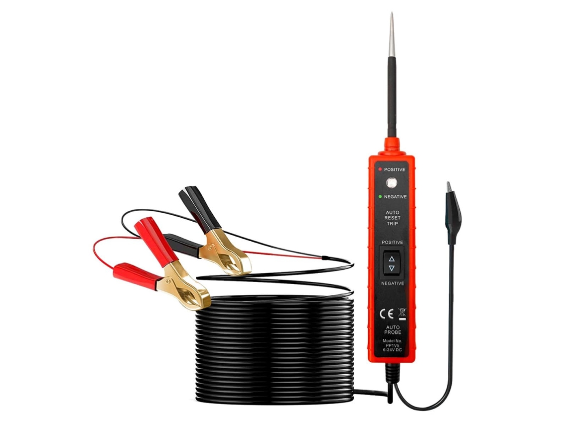 Probador De Circuitos Automotrices De 16 6-24 V Con Pinzas Positivas Y Negativas,