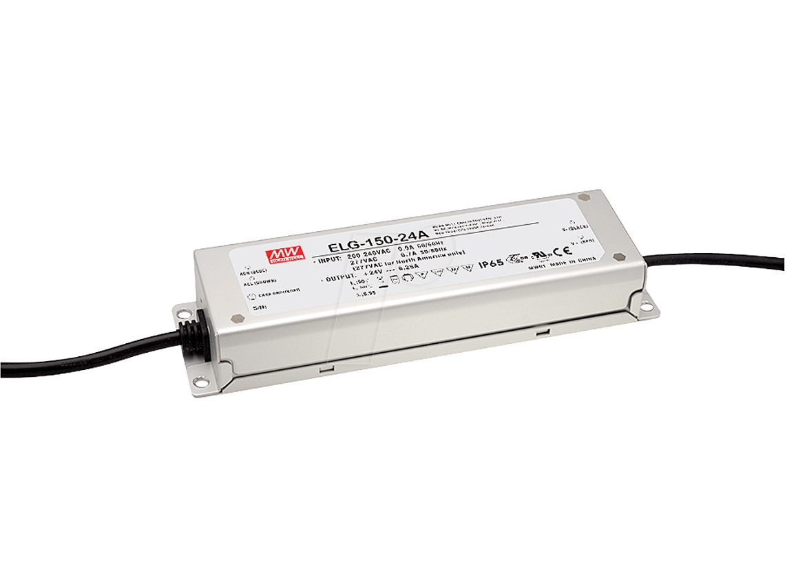 Elg 150 24a 3y 150 W Ip20 100 305 V 24 V 63 mm 219 mm Mean Well (elg 150 24a 3y)