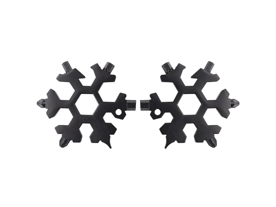 2 Llaves De Copo De Nieve, Destornillador 19 En 1, Herramienta De Cabeza Plana Y En Cruz, Acero De Alto Carbono Negro.