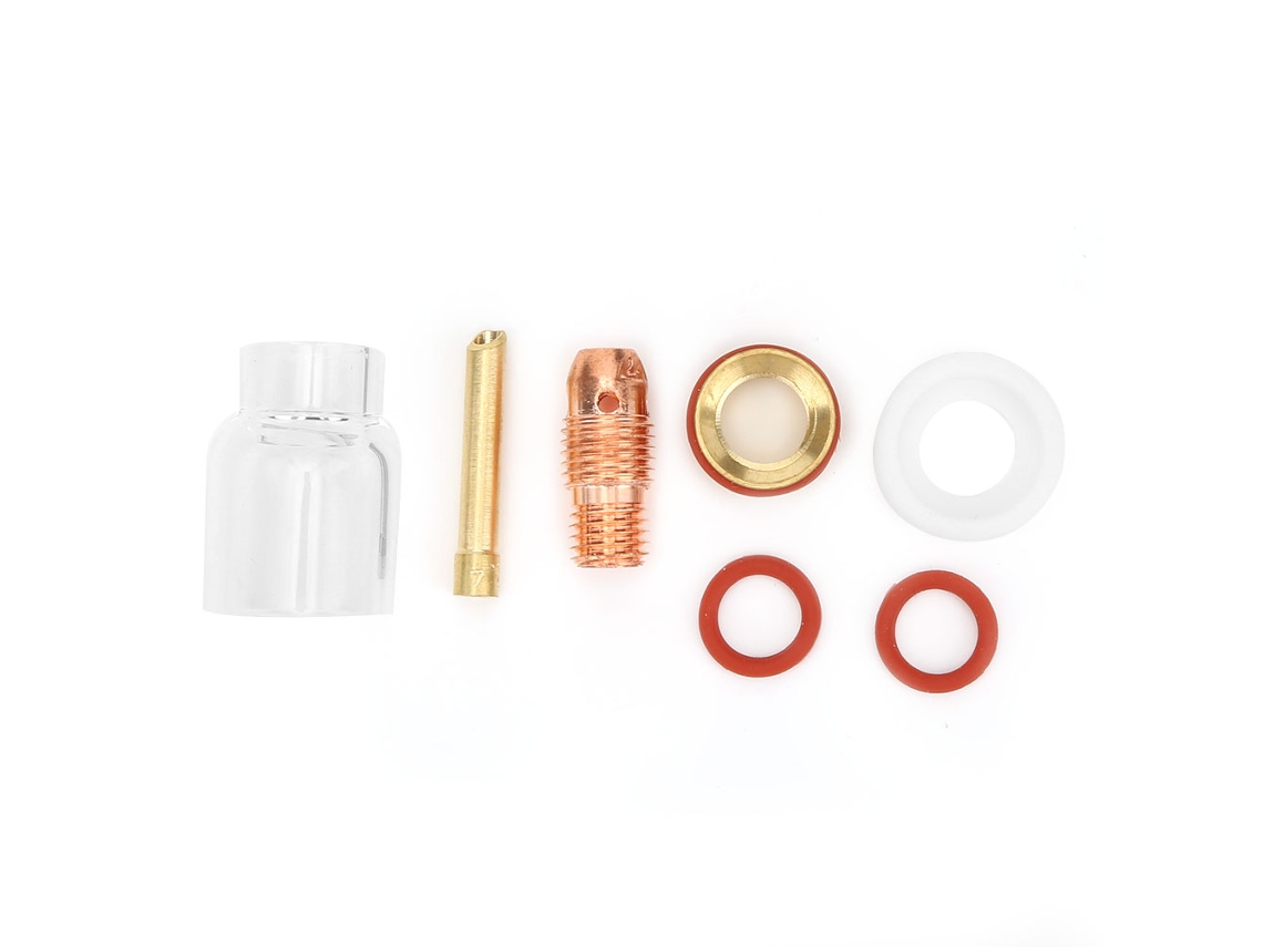 Kit De Boquilla De Vidrio Con Lente De Gas Y Mandril Para Antorcha Tig - 9/20 1/16 3/32 1/8 Pulgadas De Tungsteno