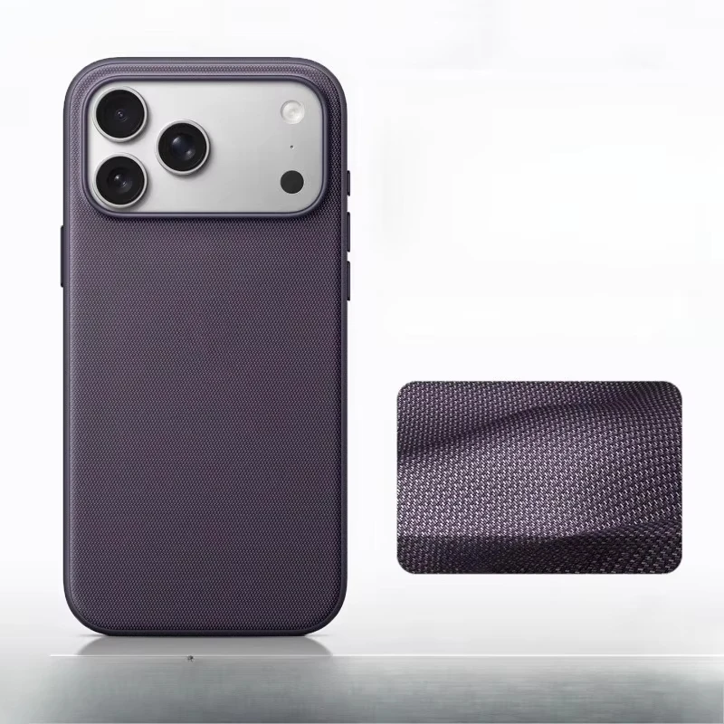 (iphone 13 Pro Morado) Funda Magnética De Tejido Técnico, Compatible Con Carga Inalámbrica Magsafe