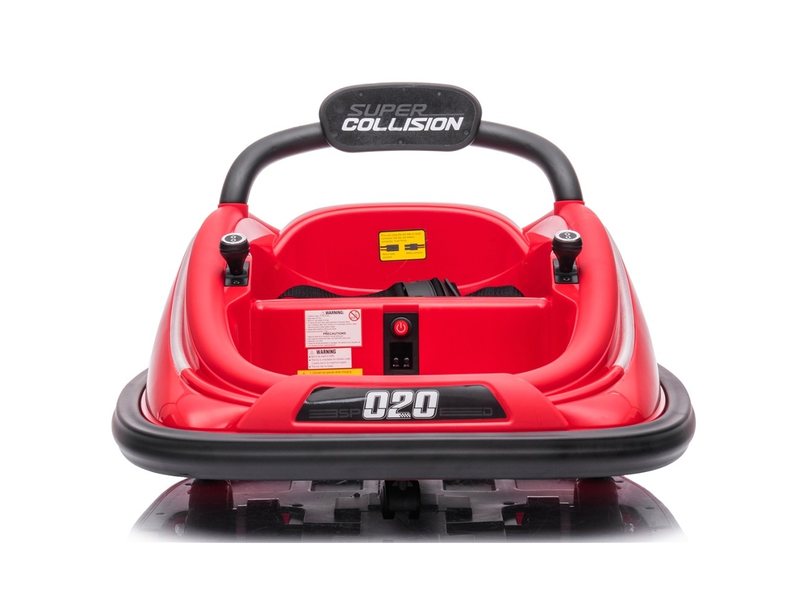 Coche de choque eléctrico para niños con batería de 12 voltios, rojo, Ataa