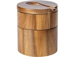 Saleiro De Madeira – Dispensador De Especiarias Prático