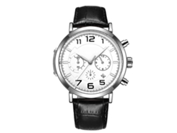 Reloj Hombre Ochstin Impermeable Dial Redondo Correa Cuero Quartzo Oro Rosa Café