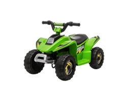 Cuadriciclo Eléctrico Infantil, 6v, Marcha Adelante Y Atrás, 18-36 Meses, 20 Kg, Verde, 72x40x45,5