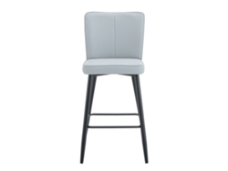 Taburetes De Bar 101 Cm - Ergonómicos Y Cómodos Pu - Negro/gris Claro