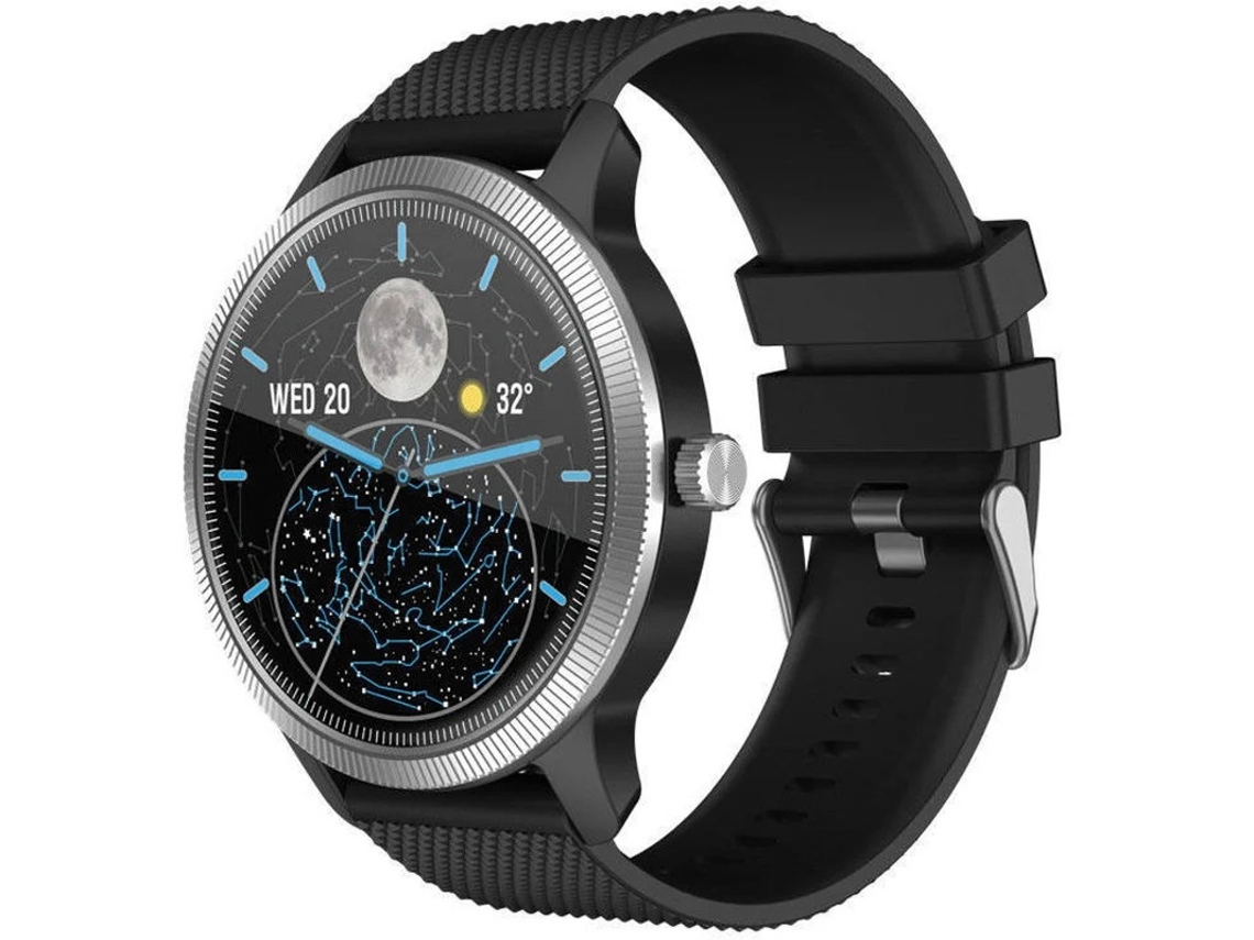Reloj inteligente 1.3 con monitor de frecuencia cardíaca, deportivo, calorías, podómetro, cronómetro, sueño, Android e iOS, Bestvite (negro)