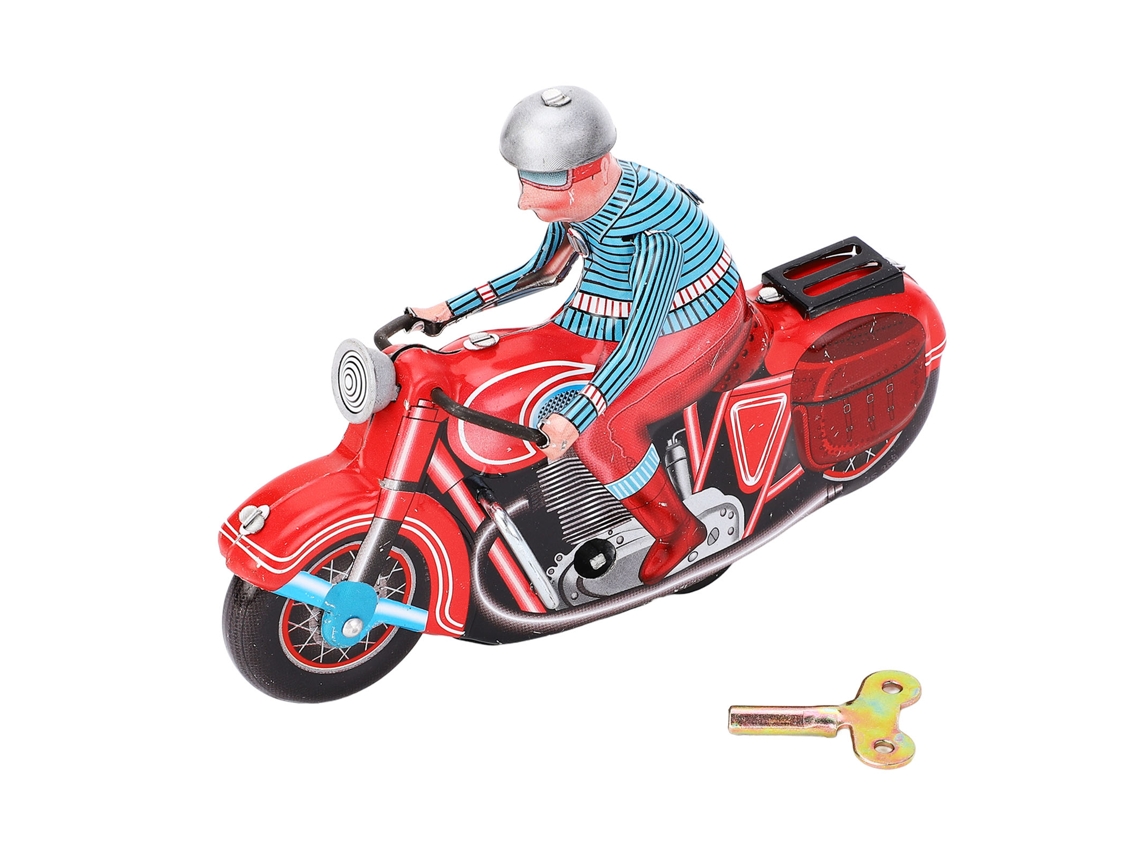 Juguete Clásico De Motocicleta De Metal Con Engranajes Y Resorte, Ideal Para Coleccionar Por Niños Y Adultos.