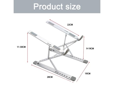 ELKUAIE Soporte ajustable para computadora portátil, elevador portátil para computadora portátil adecuado para computadora portátil de 10-18 pulgad...