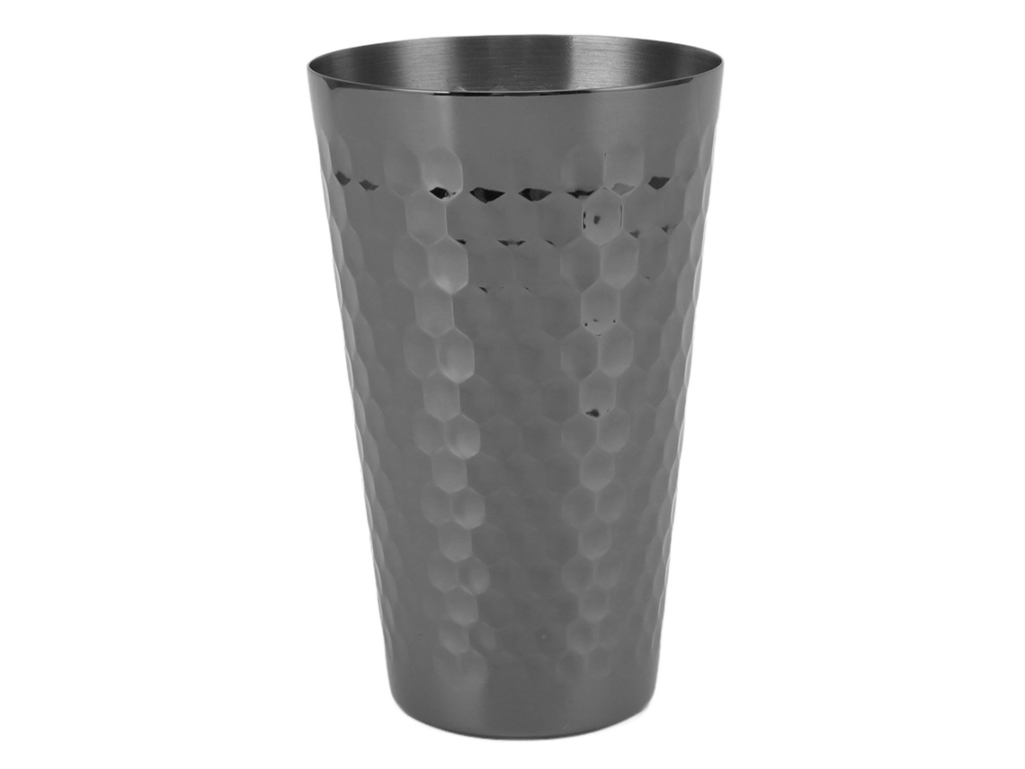 Vaso Multiusos De Acero Inoxidable 304 Martillado Para Bebidas, Ideal Para Moscow Mule, Bares Y El Hogar. Color Plata.