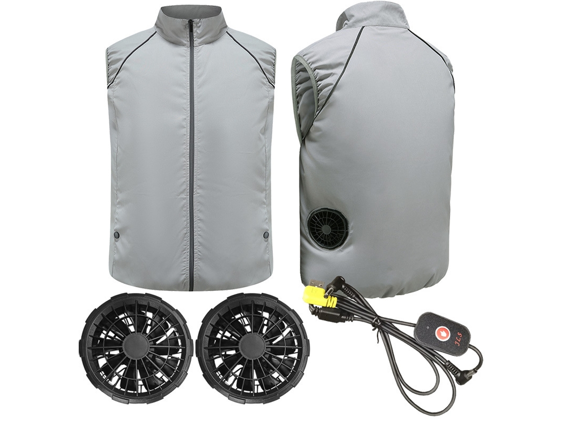 Cojete Refrescante Eifson Com Ventilador Integrado Para Verão (cinza Claro, Xl)