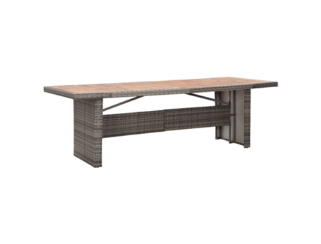 MAISON EXCLUSIVE - Mesa de jardín ratán sintético madera acacia maciza 240x90x74cm