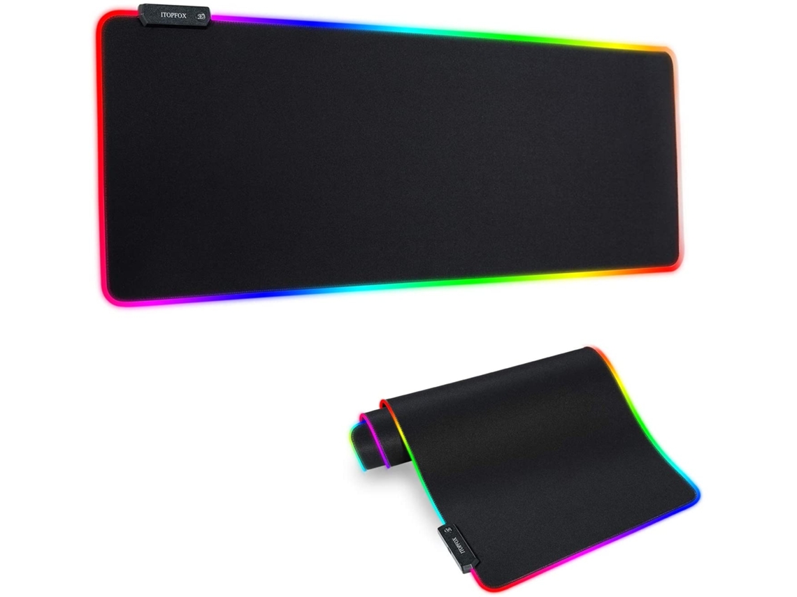 Gaming Oasis, alfombrilla de ratón extragrande con revestimiento impermeable, LED brillante y grueso que mejora tu configuración de juego, adecuada para jugar