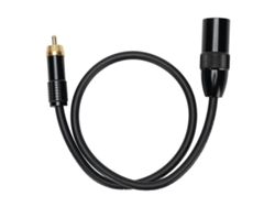 Cable Xlr Macho De 3 Pines A Conector Av De 0,5 M Con Núcleo De Cobre Chapado En Oro