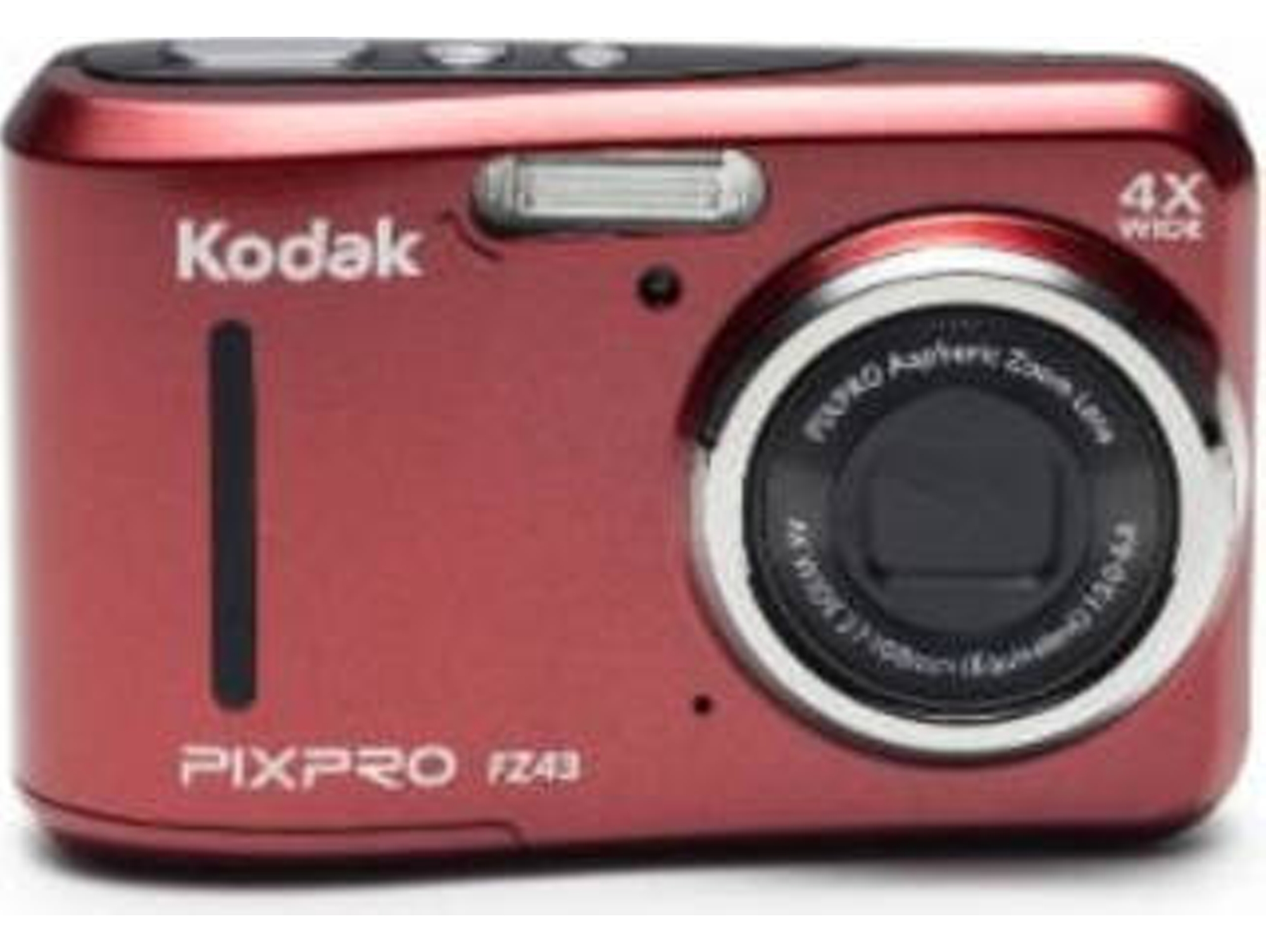 Cámara Compacta KODAK FZ43-RD (Rojo - 16.15 MP - ISO: 80 - 1600 - Zoom Óptico: 4x)
