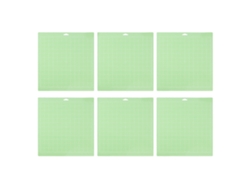 Tapete De Corte Verde De 6 Piezas De 12x12 Pulgadas Con Cuadrícula Para Manualidades, Costura Y Fabricación.
