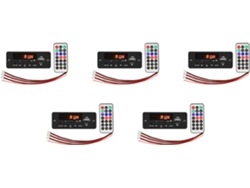 Paquete De 5 Tarjetas Decodificadoras De Reproductor Mp3 Con Amplificador De 2x25w Y 50w, 5v Y 12v.