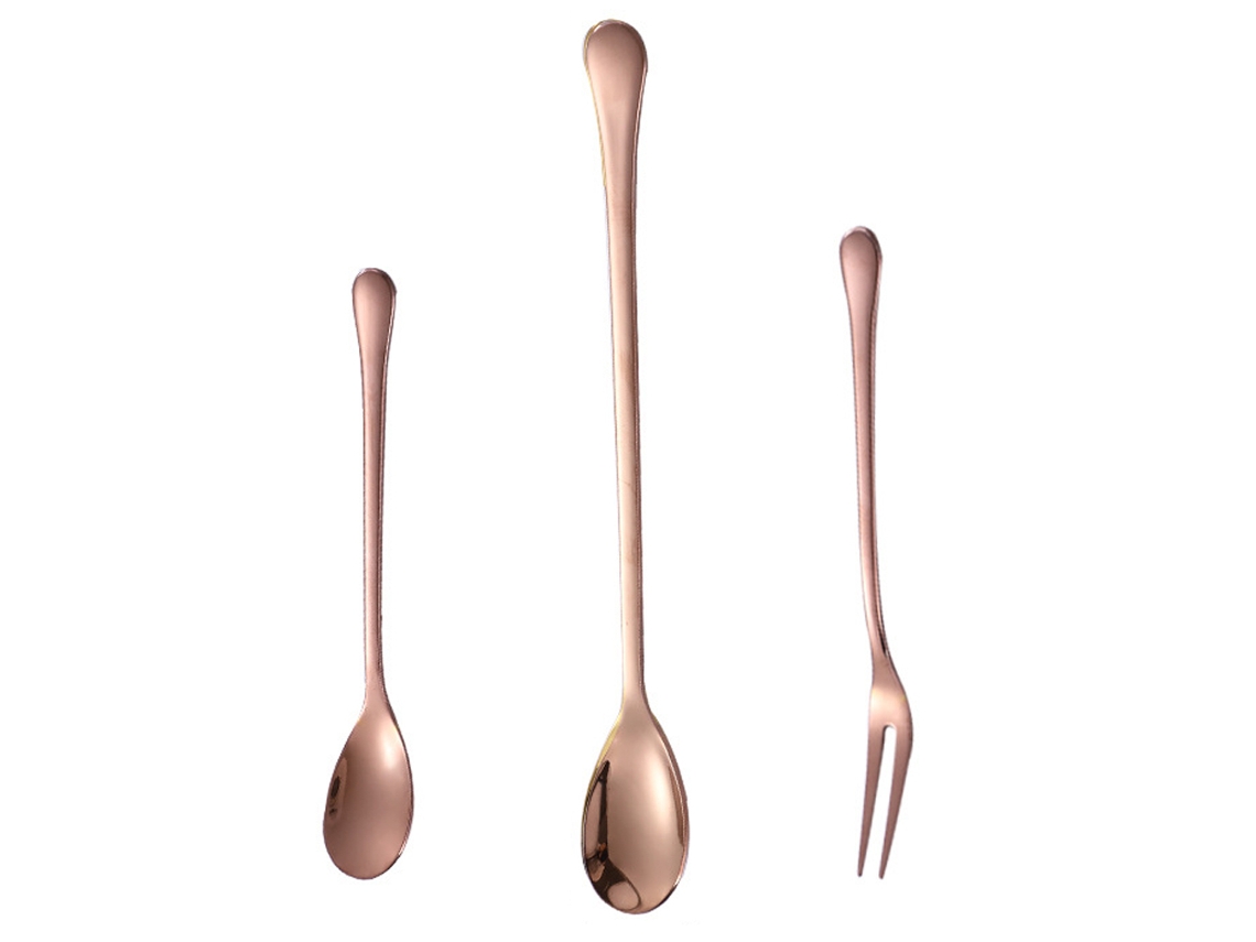 Set de Cubiertos de Postre - Cucharas y Tenedores Reutilizables RNEMITERY