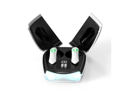 Auriculares inalámbricos Bluetooth 5.3 para juegos al aire libre con baja latencia, color blanco