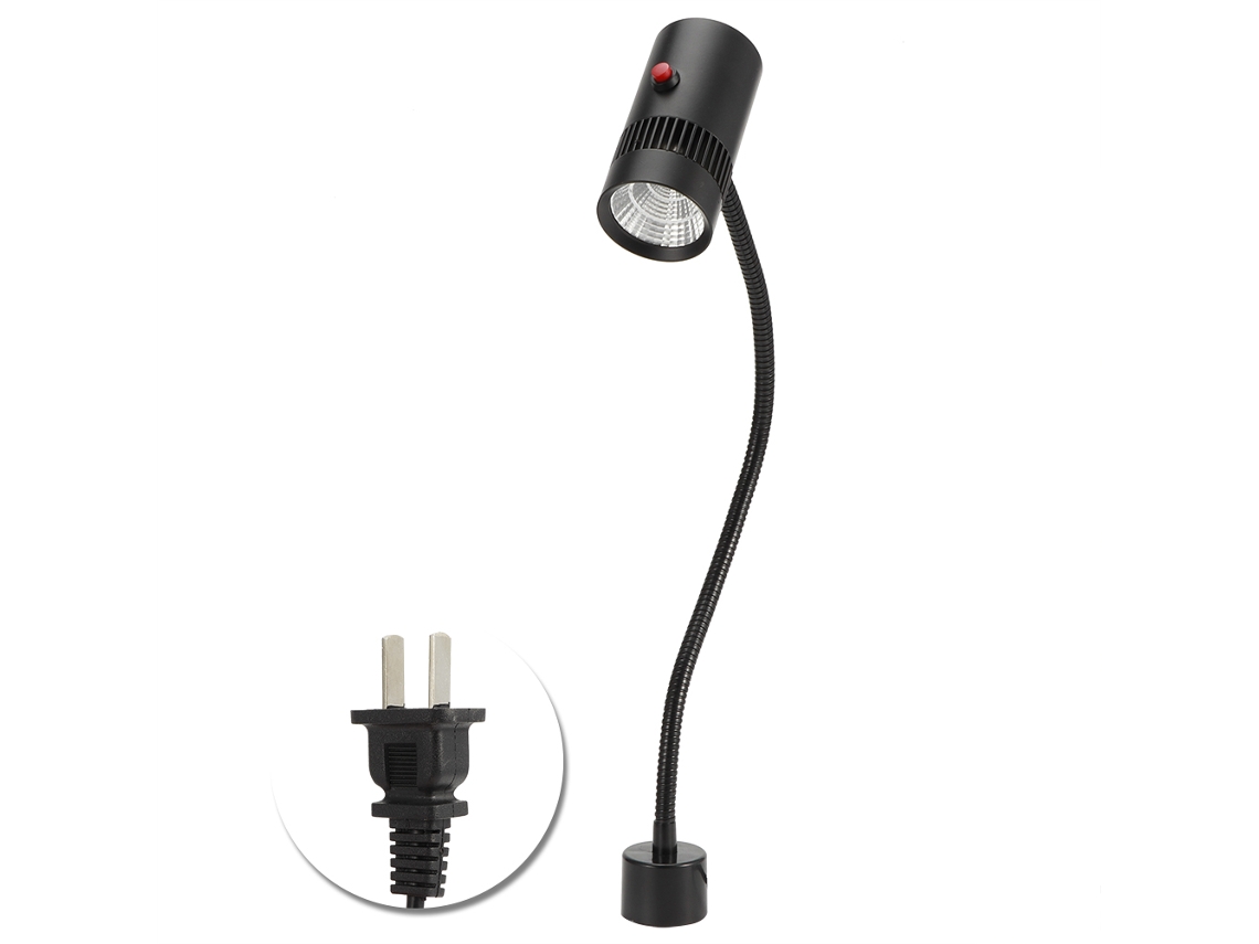 Rebe-luz De Trabajo Led Con Base Magnética Y Flexo Ajustable 7w Para Máquinas De Coser, Cnc Y Tornerías