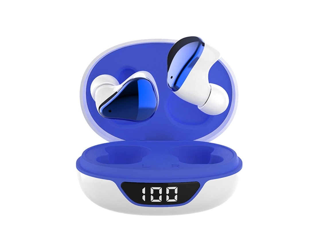YEMAESRE Pequeños Auriculares Inalámbricos Bluetooth con Cancelación de Ruido Azul