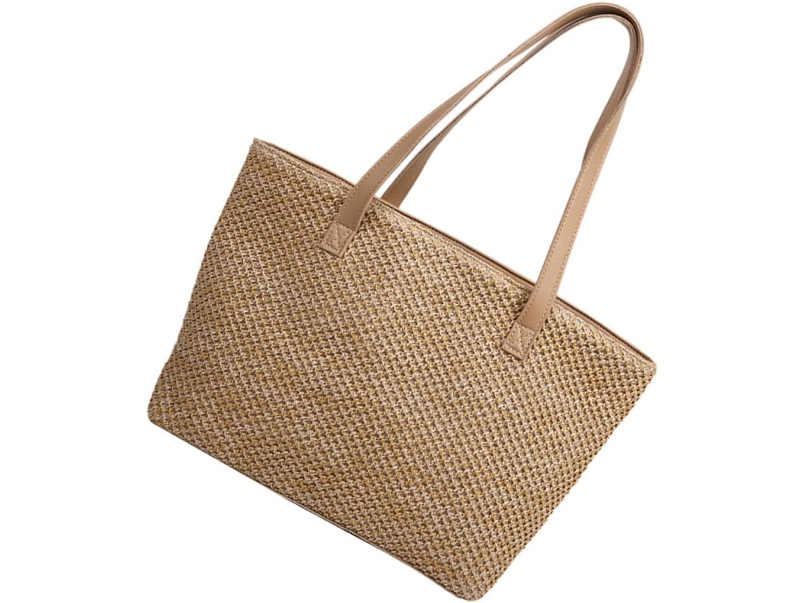 Bolso De Hombro Grande De Paja Tejida A Mano Ciieeo, Bolso Tote De Verano