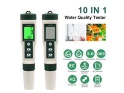 Testador de Qualidade Da Água 10 em 1 Ph/Tds/Ec/Orp/Temperatura/Sg/Testador de Salinidade para Água Potável/Aquários/Piscina 