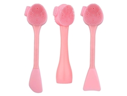 Cepillo Limpiador De Silicona 4 En 1 Para Una Exfoliación Profunda Y Suave, Doble Cepillo (rosa)