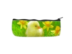 Estuche escolar con diseño de flores y plantas de los patitos, bolsa organizadora con cremallera, Chennnls